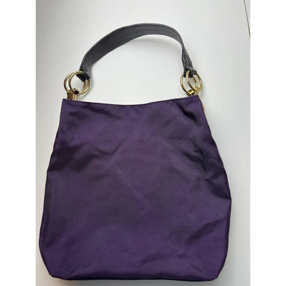JPK Paris 75 Purple Nylon Tote Shoulder Hobo Bucket Bag